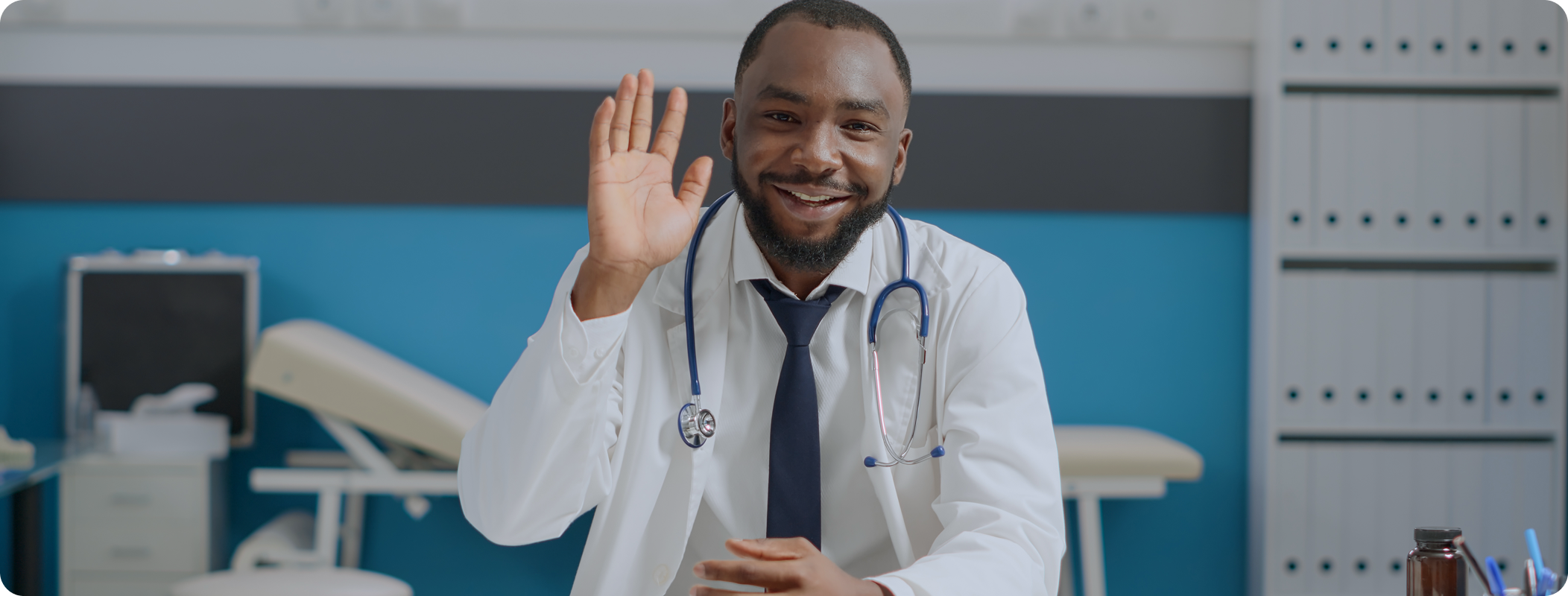 Patient using telehealth